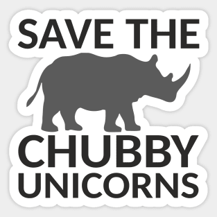 Save The Chubby Unicorns Sticker